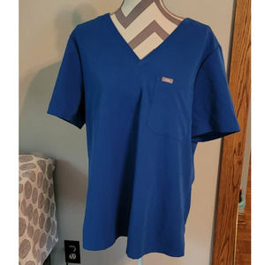 Women's Figs Technical Collection Catarina One-Pocket Scrub Top XXL Royal Blue
